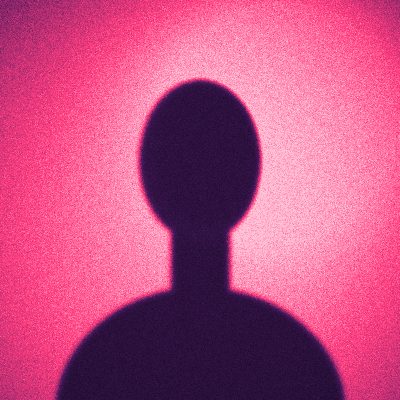Portrait illustré abstrait, silhouette sur fond rose
